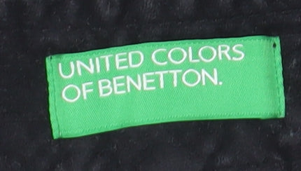 Benetton Women's Black Trousers Size 8 Regular Fit
