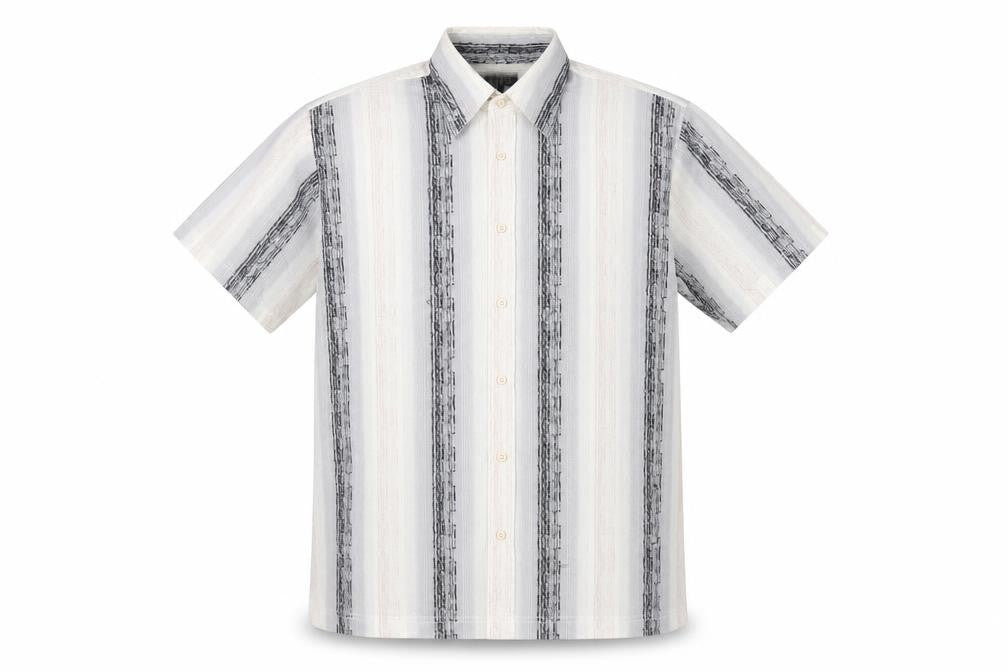 Lakeland Men's Multicoloured Striped Short Sleeve Shirt L