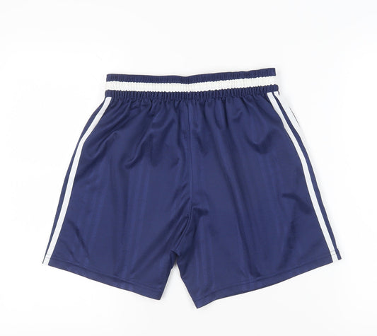 Adidas Boys Blue Athletic Shorts Size 32 - Breathable Sportswear