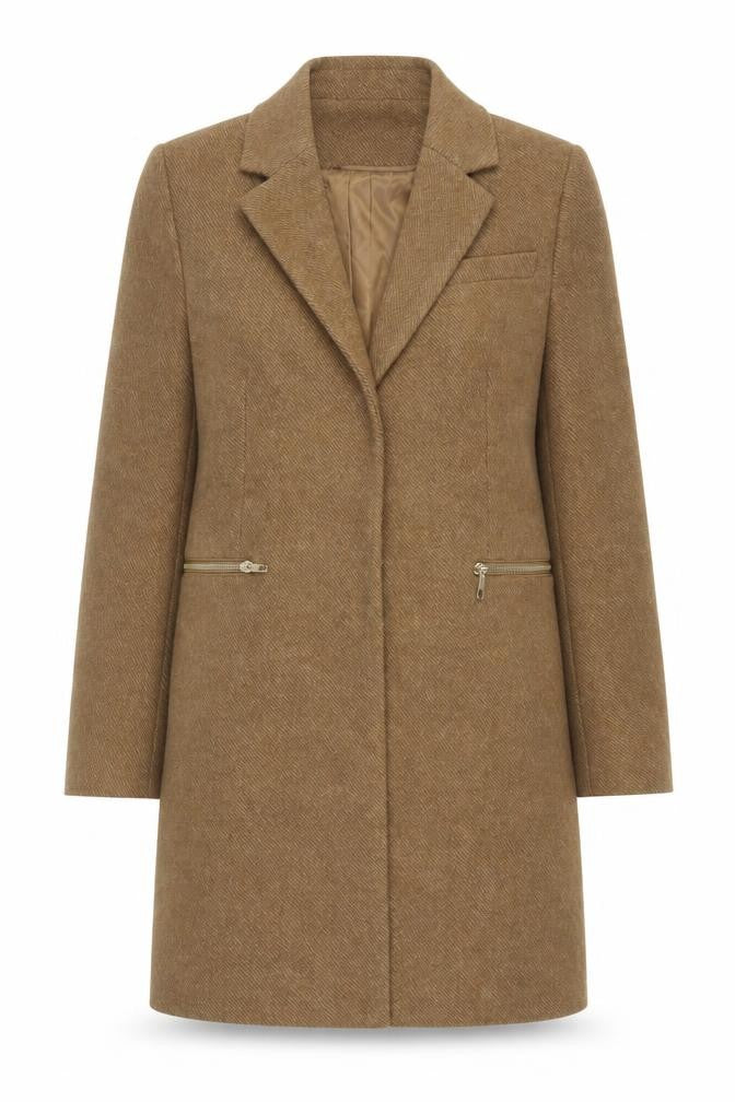 Marks & Spencer Women's Brown Mid-Length Overcoat Size 12