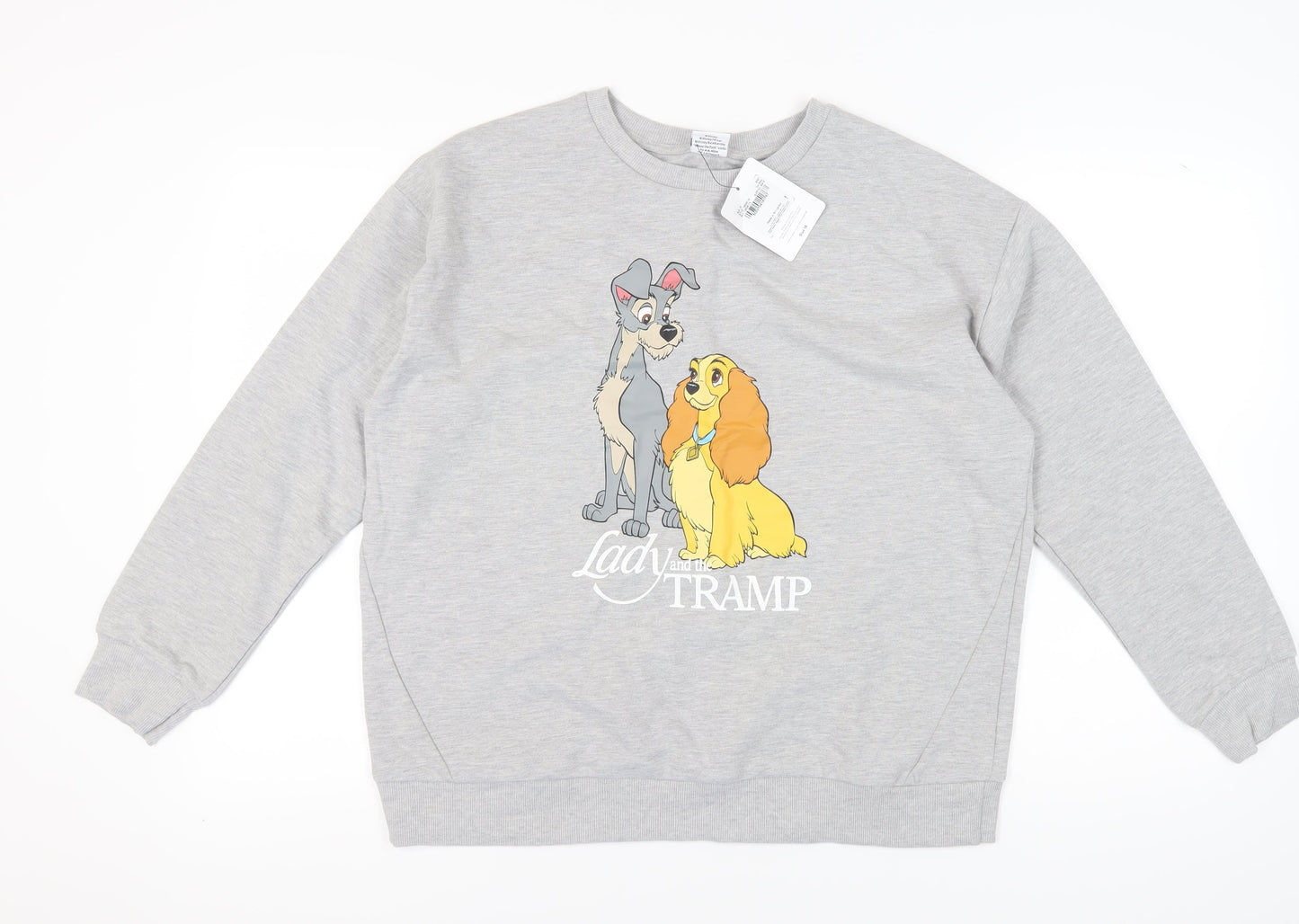 Disney Women's Grey Lady and the Tramp Sweatshirt Size 18