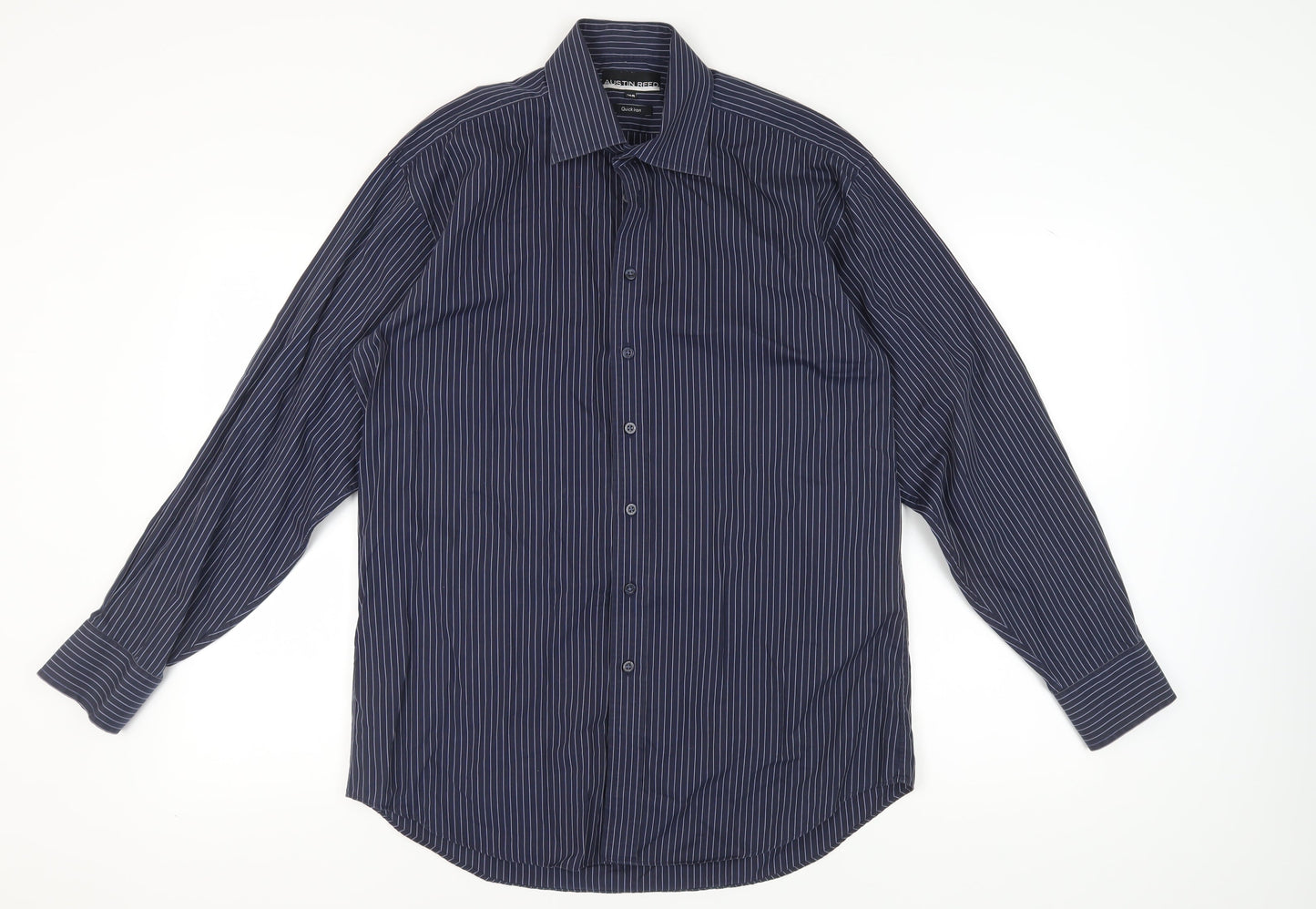Austin Reed Men's Blue Striped Dress Shirt Size 16