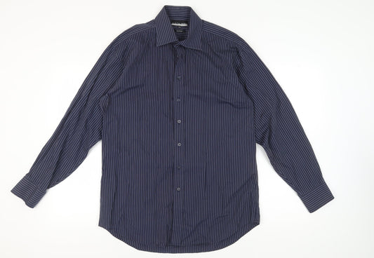 Austin Reed Men's Blue Striped Dress Shirt Size 16
