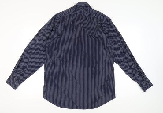 Austin Reed Men's Blue Striped Dress Shirt Size 16