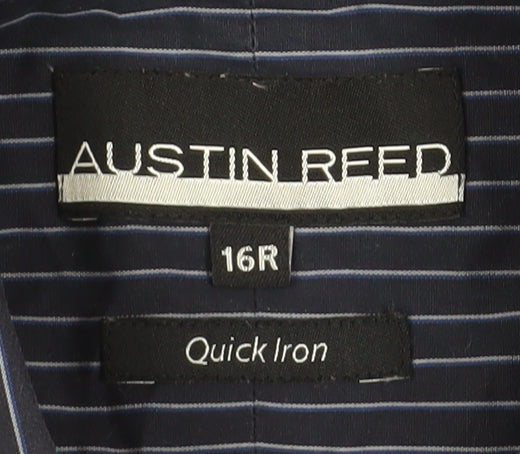 Austin Reed Men's Blue Striped Dress Shirt Size 16