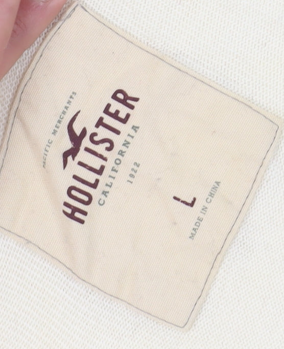 Hollister Women's Beige Cardigan Size L