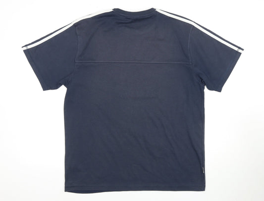 Lonsdale Men's Blue Crew Neck T-Shirt Size L, Logo Accent
