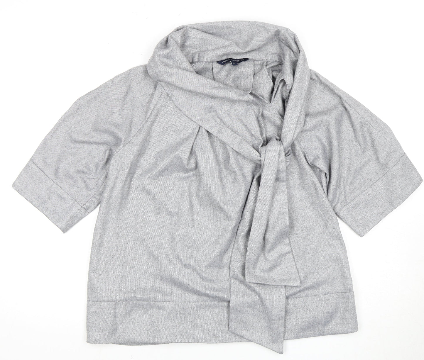 French Connection Grey Womens Cowl Neck Top Size 10