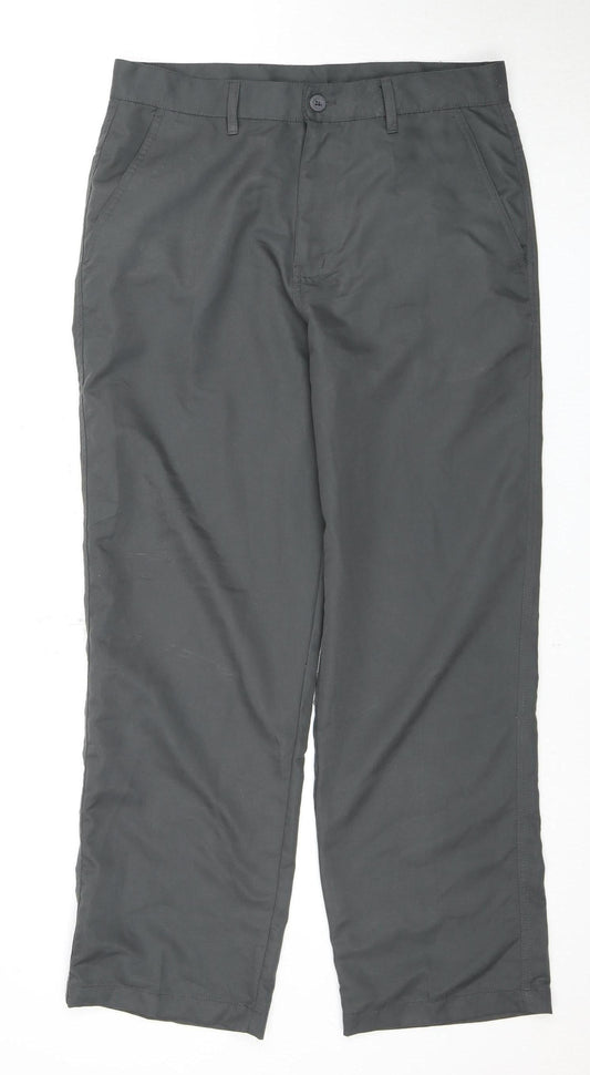Dunlop Men's Grey Trousers 32W S Straight Fit