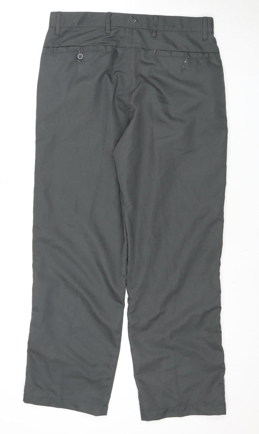 Dunlop Men's Grey Trousers 32W S Straight Fit