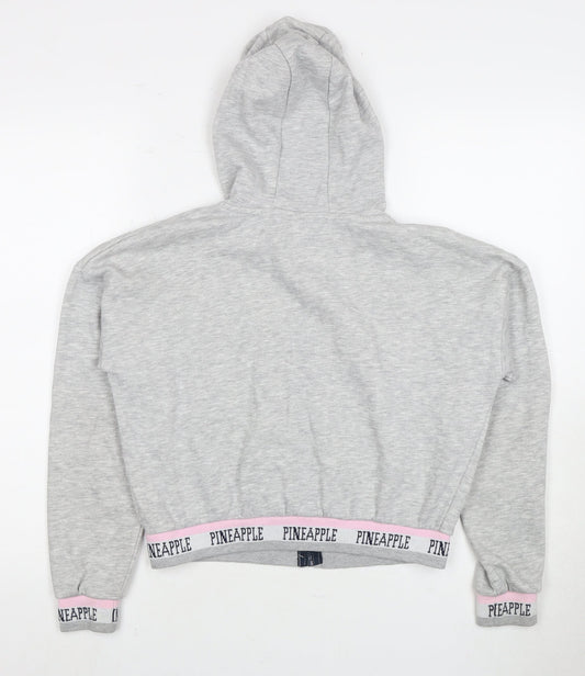 Pineapple Girls Grey Full Zip Hoodie 2 Years with Logo