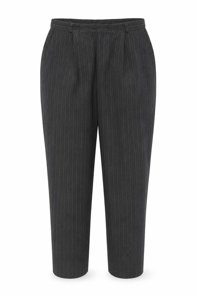 Marks and Spencer Grey Women's Striped Trousers Size 16