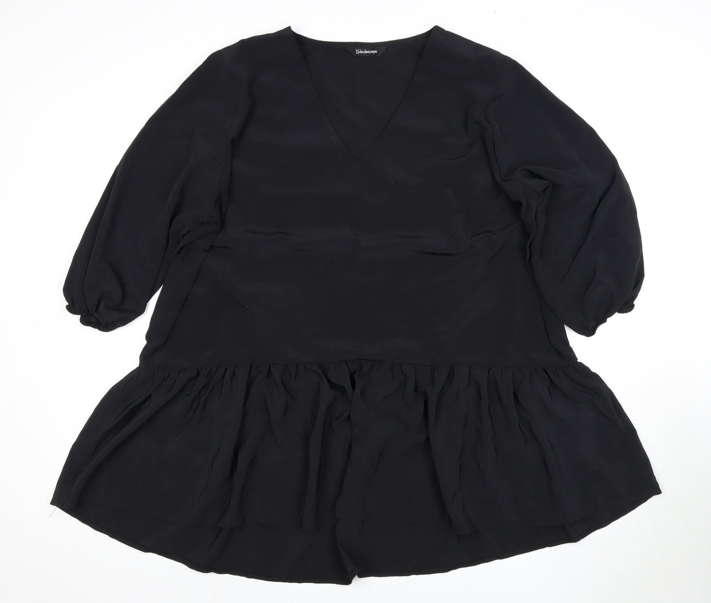 Kaleidoscope Women's Black Tunic Blouse Size 20