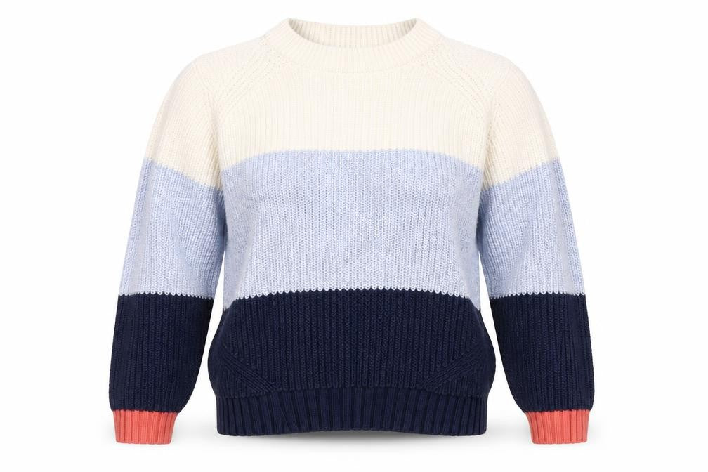 Marks and Spencer Women's Multicoloured Striped Pullover Jumper S