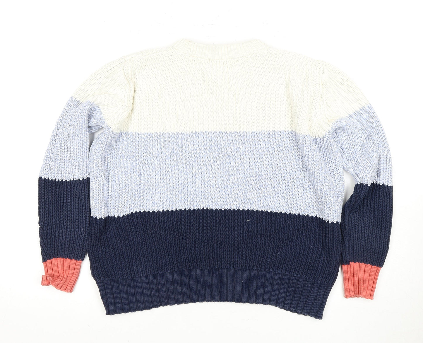 Marks and Spencer Women's Multicoloured Striped Pullover Jumper S