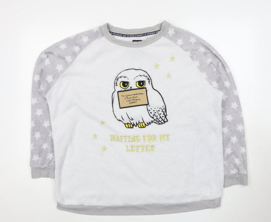 Harry Potter Women's Grey XL Fleece Pyjama Top