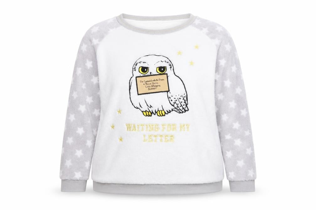 Harry Potter Women's Grey XL Fleece Pyjama Top
