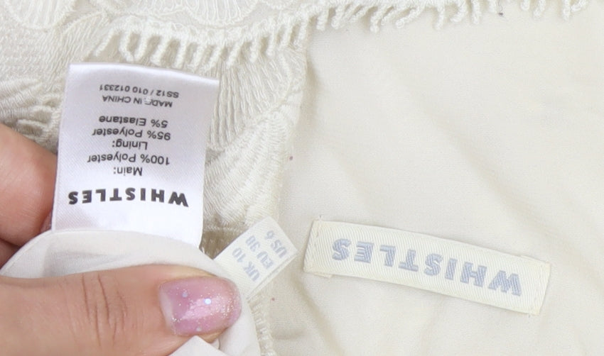 Whistles Women's White Floral Lace Camisole Blouse UK 10