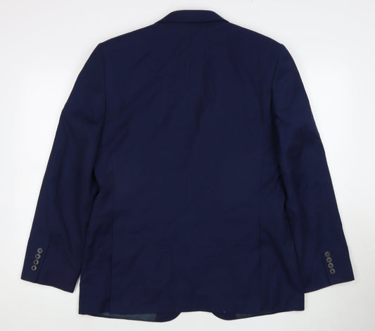 Burton Menswear London Blue Men's Regular Fit Blazer 42R