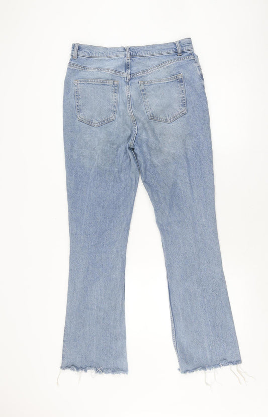 Asos Design Women's Blue Straight Jeans, Size 14