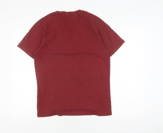 Original Penguin Men's Red Cotton T-Shirt, Size M