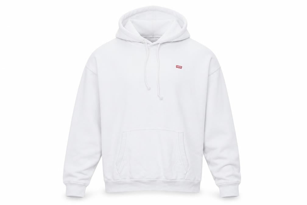 Mens UK M Regular Levi's White Pullover Hoodie