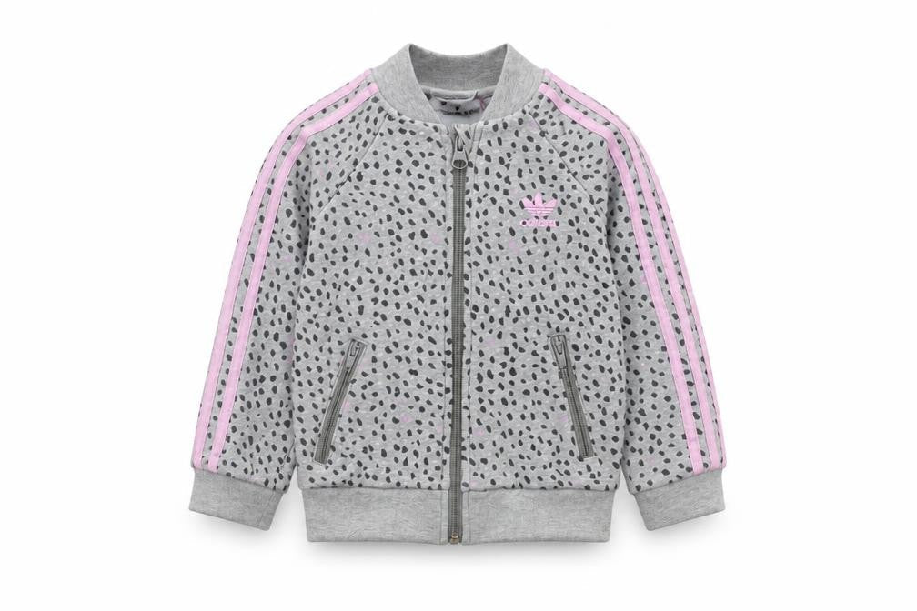 Adidas Girls Grey Bomber Jacket 2-3 Years Casual
