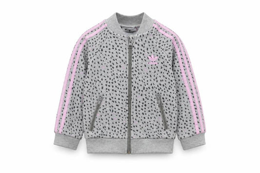 Adidas Girls Grey Bomber Jacket 2-3 Years Casual
