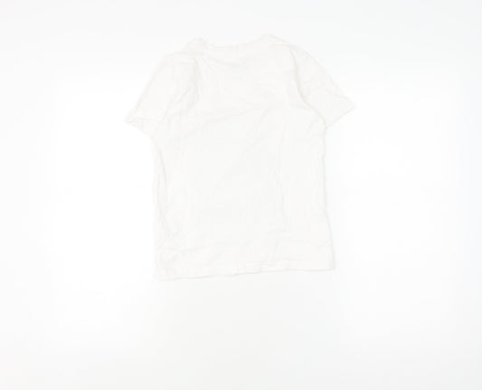 Barbie Girls White T-Shirt 7-8 Years, Graphic Print Jersey