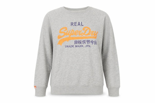 Unisex Adults UK L Regular Superdry Grey Pullover Sweatshirt