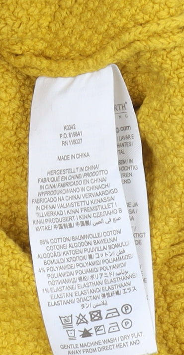 Boden Women's Yellow V-Neck Pullover Jumper Size 20