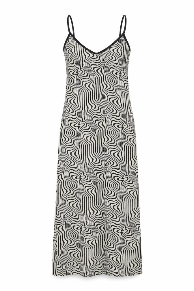 Bershka Women's Black XS Slip Dress Geometric Summer