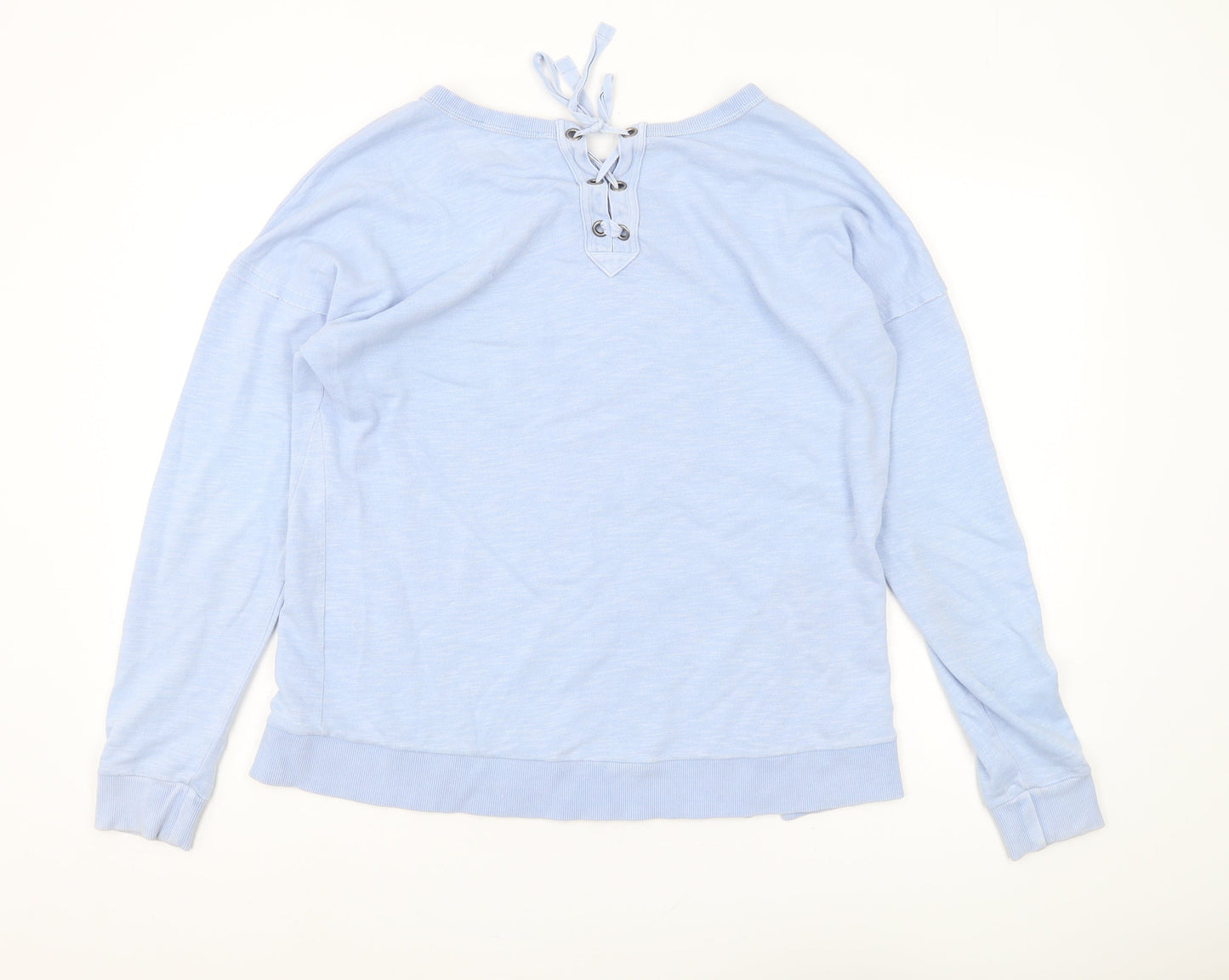 Next Women's Blue Pullover Sweatshirt Lace Up