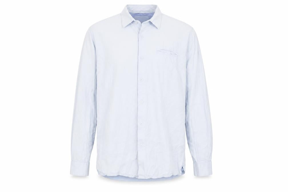 Racing Green Men's Blue Regular Fit Shirt, L, Casual Classic