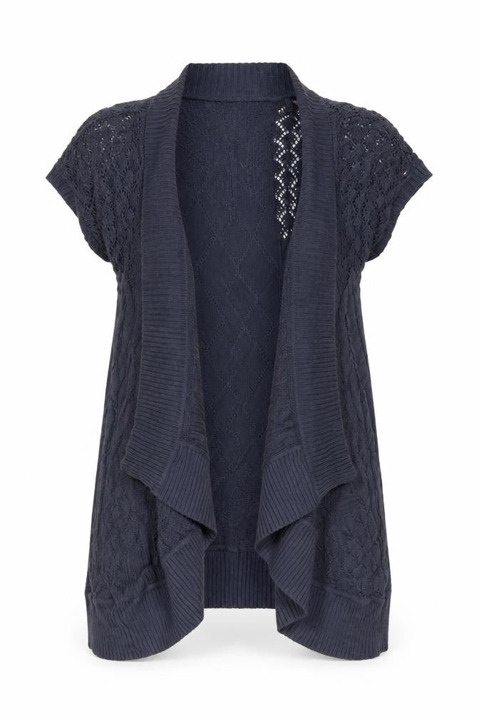 Womens UK S  Tommy Hilfiger Blue Cardigan Open-Knit