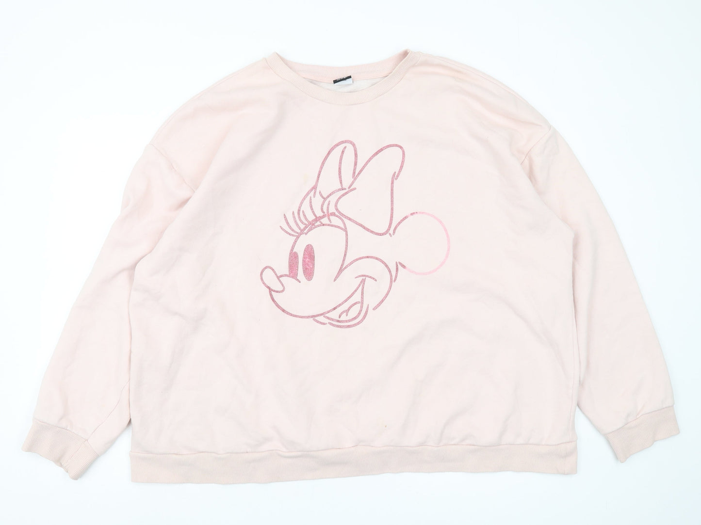 Disney at George Pink 2XL Women's Minnie Mouse Sweatshirt