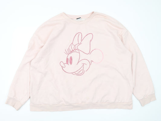 Disney at George Pink 2XL Women's Minnie Mouse Sweatshirt