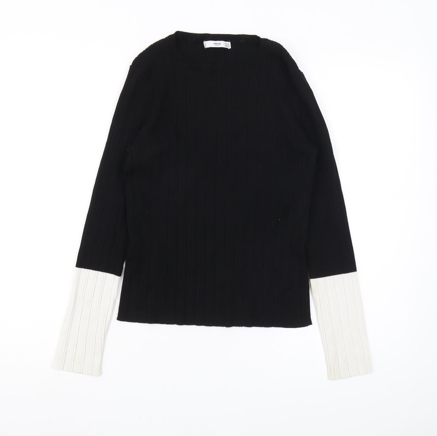 MNG Women's Black Pullover Jumper, Size S, Wool Blend