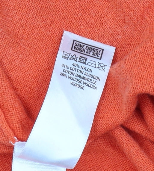 Wallis Women's Orange S Cardigan, Long Sleeve