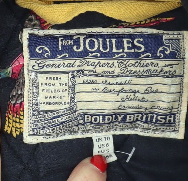 Joules Women's Blue Quilted Jacket Size 10