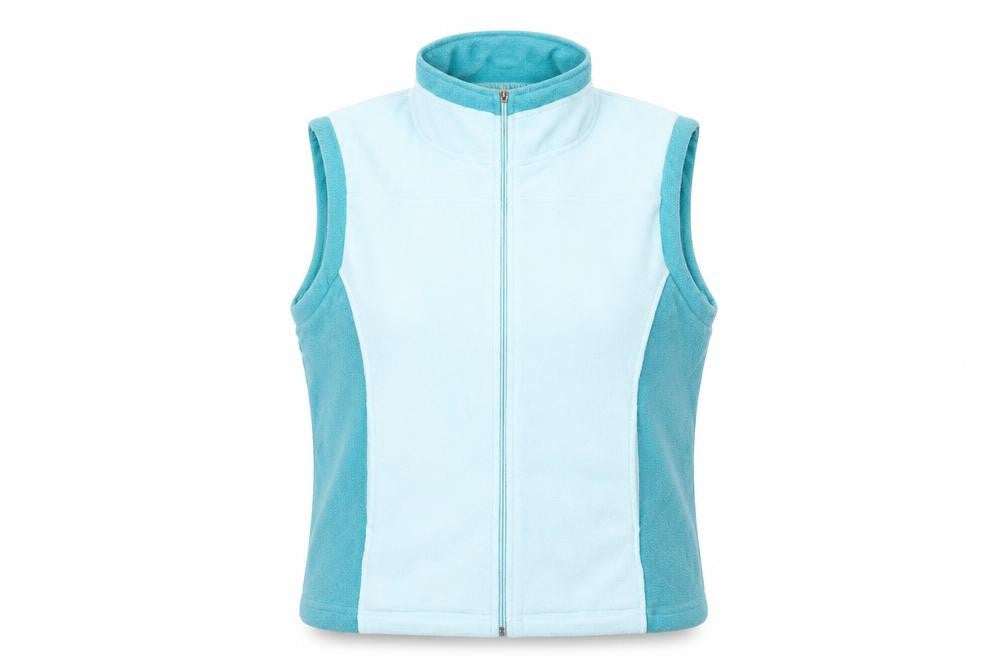 Amoretti Women's Blue Fleece Waistcoat L Full Zip