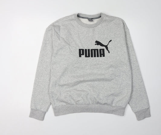 Puma Men's Grey Crew Neck Sweatshirt - Size M