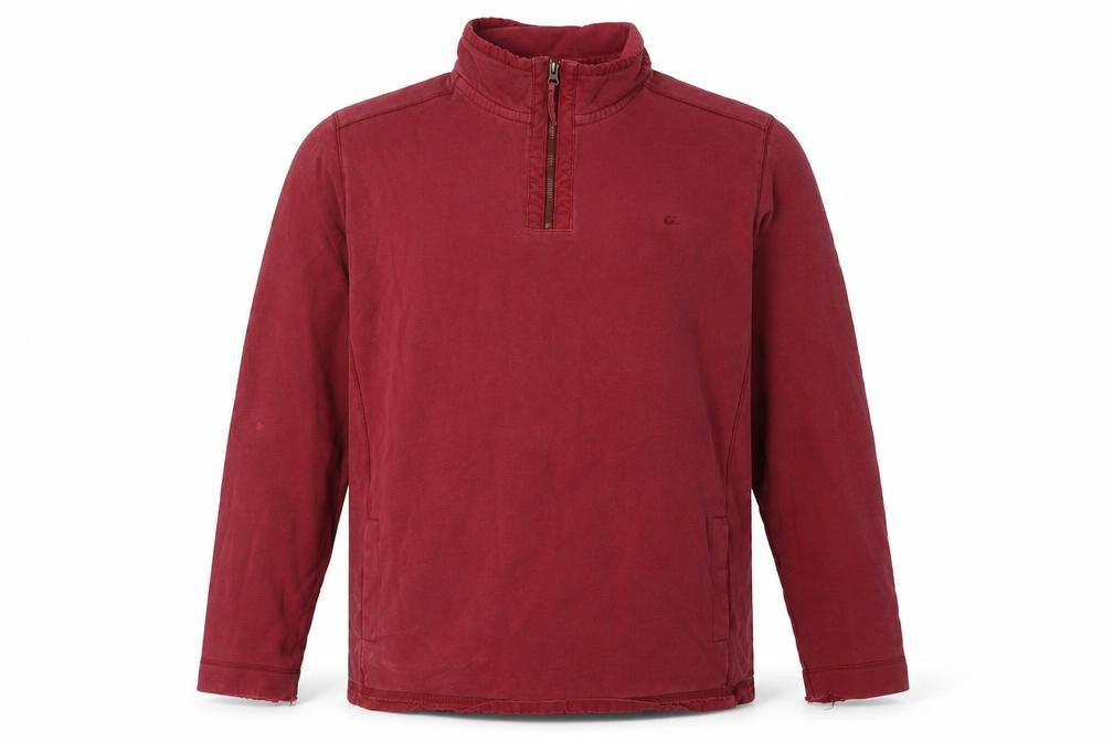 Marks and Spencer Men's Red 1/4 Zip XL Sweatshirt