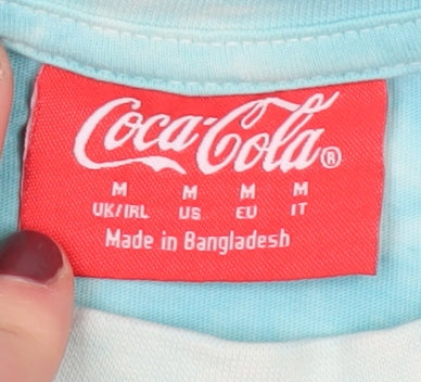 Coca-Cola Blue Retro T-Shirt, Unisex, M, Short Sleeve