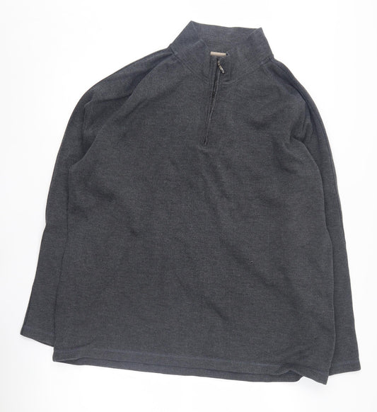 Maine New England Men's Grey 3XL 1/4 Zip Sweatshirt