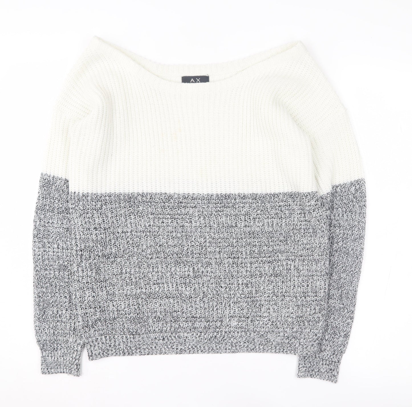 AX Paris Women's Multicoloured Jumper, S, Boat Neck