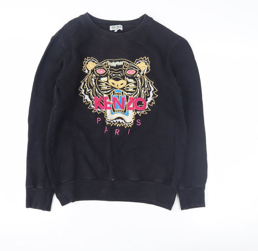 Kenzo Women's Black Graphic Pullover Sweatshirt Size S