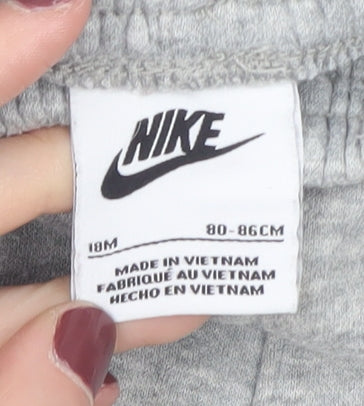 Nike Unisex Toddler Grey Sweatpants, 18 Months, Elastic Waist