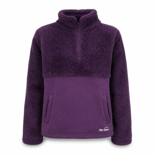 Peter Storm Girls Purple Fleece Pullover Sweatshirt 7-8 Years