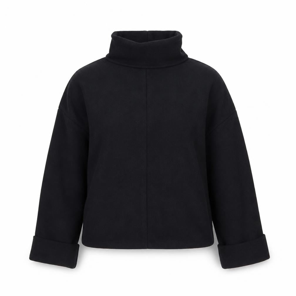 Front view of ASOS Design Women's Black Roll Neck jumper, size 8